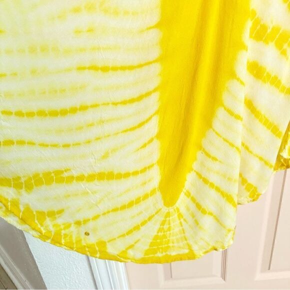 Yellow tie dye summer dress - Picture 5 of 7
